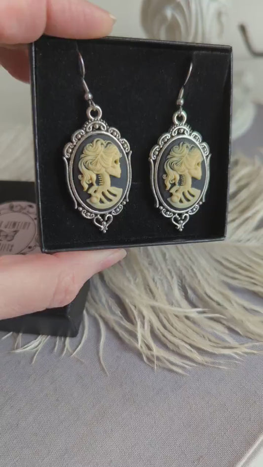 Day of the Dead Earrings, Dia de Los Muertos Skull Jewelry