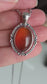 Red Carnelian Necklace, Vintage Silver Pendant, Natural Crystal Jewelry
