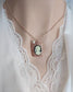 Rose Gold Book Locket Necklace: Cameo & Pearl, Book Lover Gift