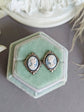 Art Deco Cameo Post Earrings - Vintage Style Hypoallergenic Stainless Steel Studs