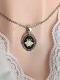 Goth Bee Cameo Necklace, Silver Victorian Honeybee Pendant, Forestcore Nature Jewelry, Dark Romantic Gift