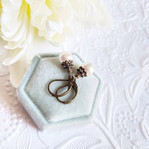 Ivory Pearl Earrings, Vintage Inspired Jewelry, Pearl Bridal Earrings, Summer Wedding Jewelry, Shabby Chic, 12th Anniversary Gift, Pearlcore