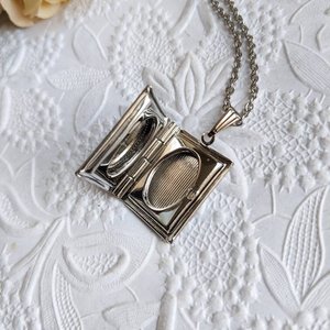 Book Lover Gift, Love Book Locket Necklace, Book Club Bookworm Gift for Librarian 