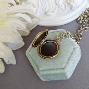 Tiny Sunflower Locket Necklace, Antiqued Gold Locket, Round Locket Necklace, Sunflower Jewelry, Keepsake Gift, Teen Daughter Gift