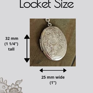 Silver Locket, Embossed Floral Locket, Long Chain Necklace, Vintage Style, Designer Locket, Wife Anniversary Gift, Mothers Day Gift