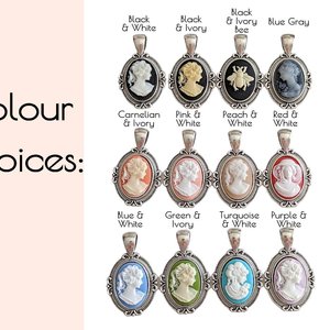 Oval Lady Cameo Pendant, Victorian Bridal Necklace, Vintage Style Jewelry, Unique Gift for Her