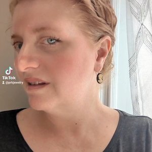 Blue Cameo Leverback Earrings, Romantic Jewelry