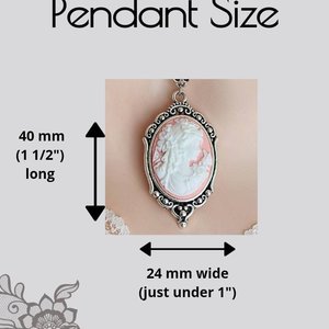 Pink Cameo Necklace, Victorian Cameo Necklace, Vintage Style Cameo Jewelry, Light Academia, Gift for Her, Prom Jewelry