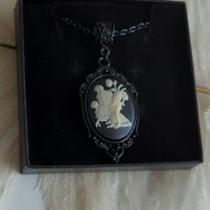 Woodland Fairy Pendant, Black Fae Jewelry