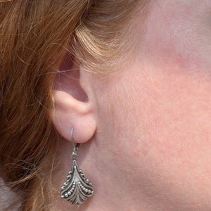Antiqued Silver Art Deco Earrings, Vintage Inspired Jewelry, Historical Costume, Gift for Her