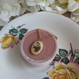 Regency Rose Necklace, Vintage Inspired, Historical Costume Jewelry