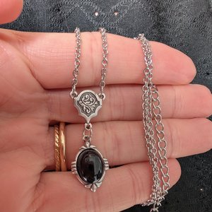 Art Deco Onyx Necklace – Vintage Style Gothic Jewelry