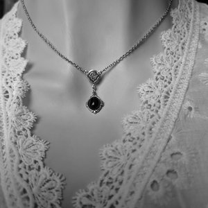 Art Deco Onyx Necklace – Vintage Style Gothic Jewelry