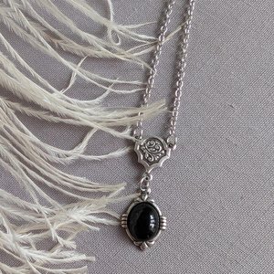 Art Deco Onyx Necklace – Vintage Style Gothic Jewelry