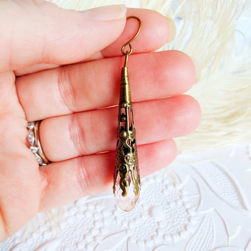 Antique Style Earrings, Blush Pink Earrings, Vintage Inspired Victorian Jewelry, Romantic Jewelry Gifts for Her Birthday