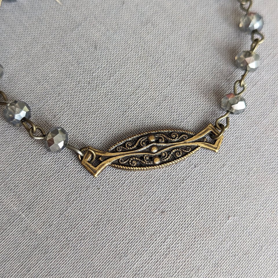 Art Deco Bracelet for Women, 1920s Vintage Style Jewelry, Great Gatsby Beaded Bracelet Adjustable, Handmade Artisan Gift for Her