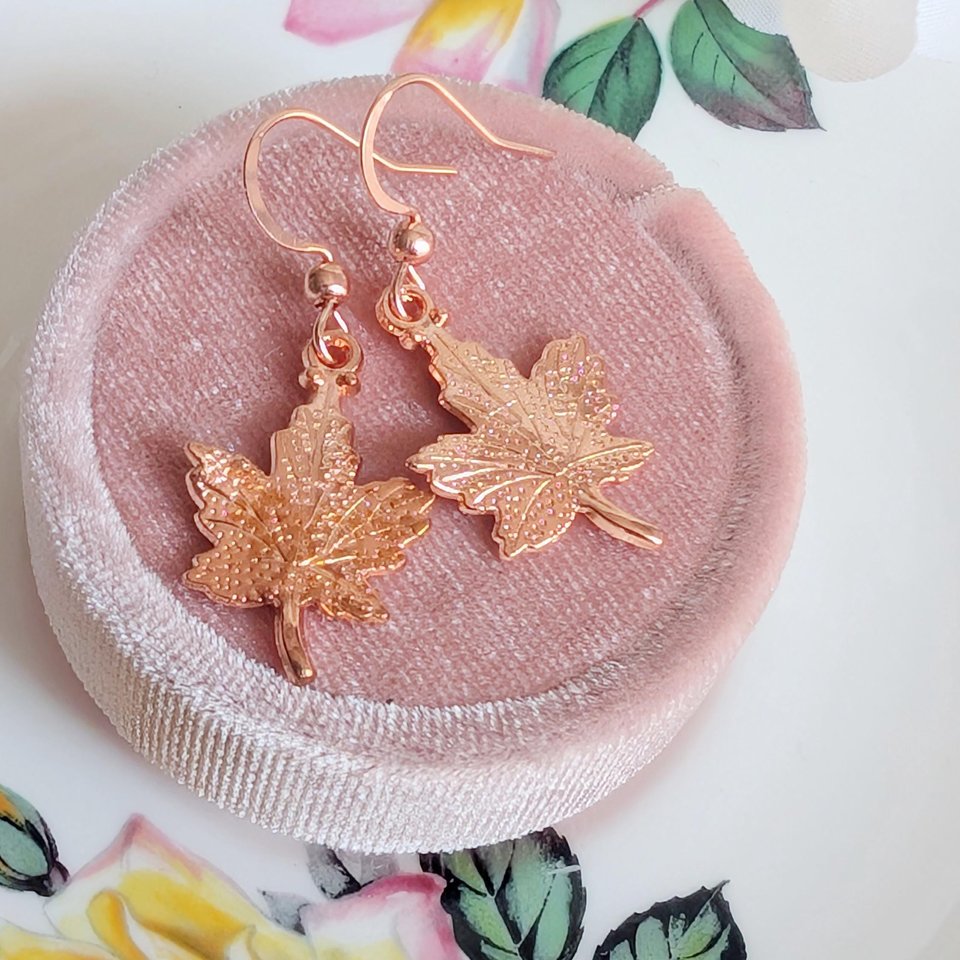 Canadian Maple Leaf Earrings, Canadian Pride Jewelry, Nature Inspired, Gift for Her