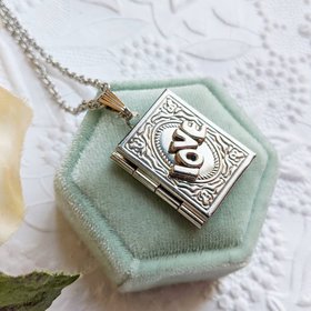 Book Lover Gift, Love Book Locket Necklace, Book Club Bookworm Gift for Librarian 